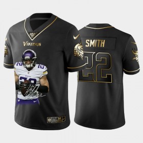 Camiseta Hombre NFL Minnesota Vikings Harrison Smith 22 Golden Edition Special Signature Vapor Limited